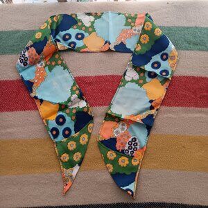 True Vintage Neck Scarf 1960's 50" Mod Groovy Psyachedlic Wrap